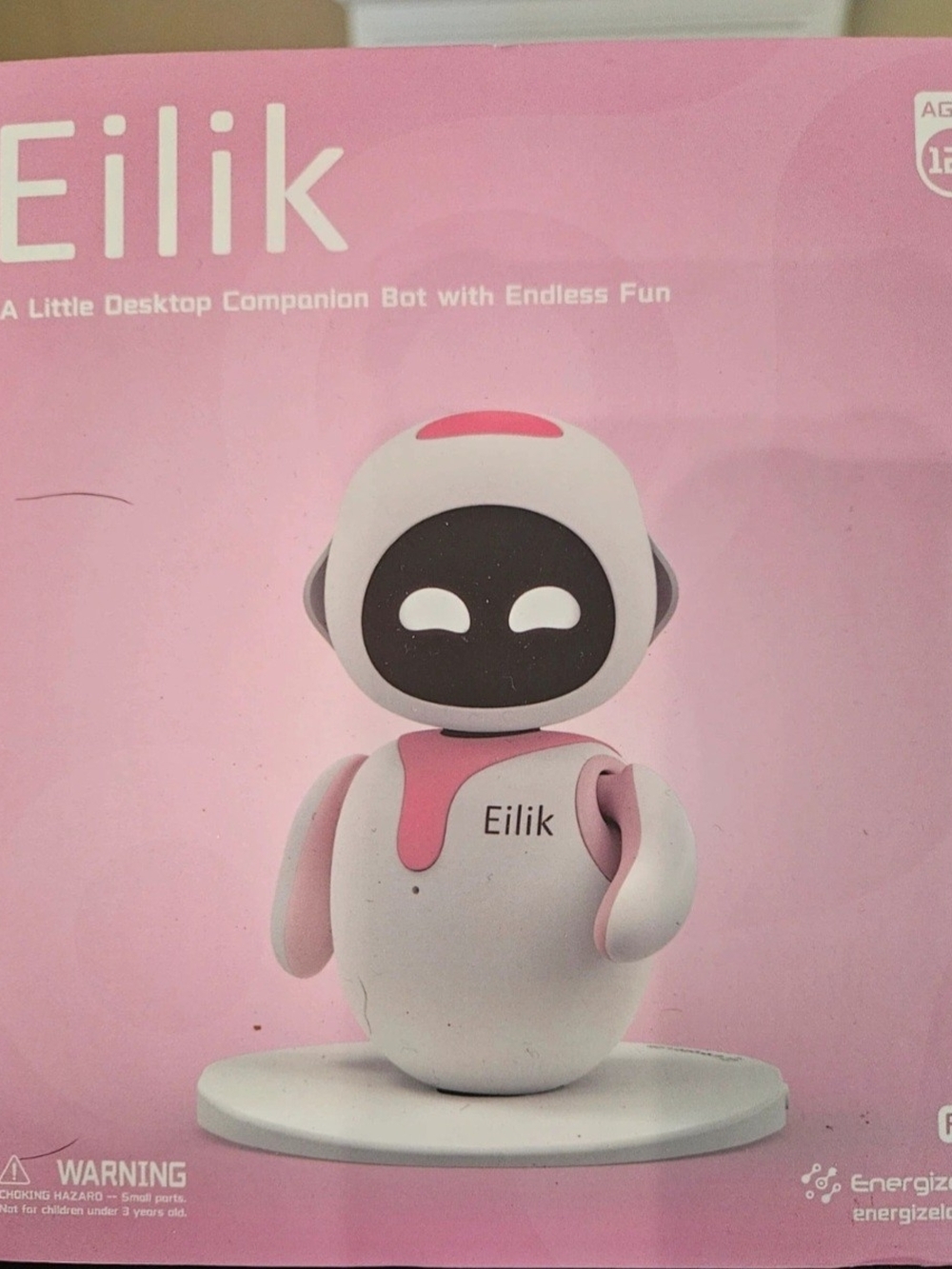 Eilik Pink Desktop Companion Robot - Interactive Bluetooth Toy